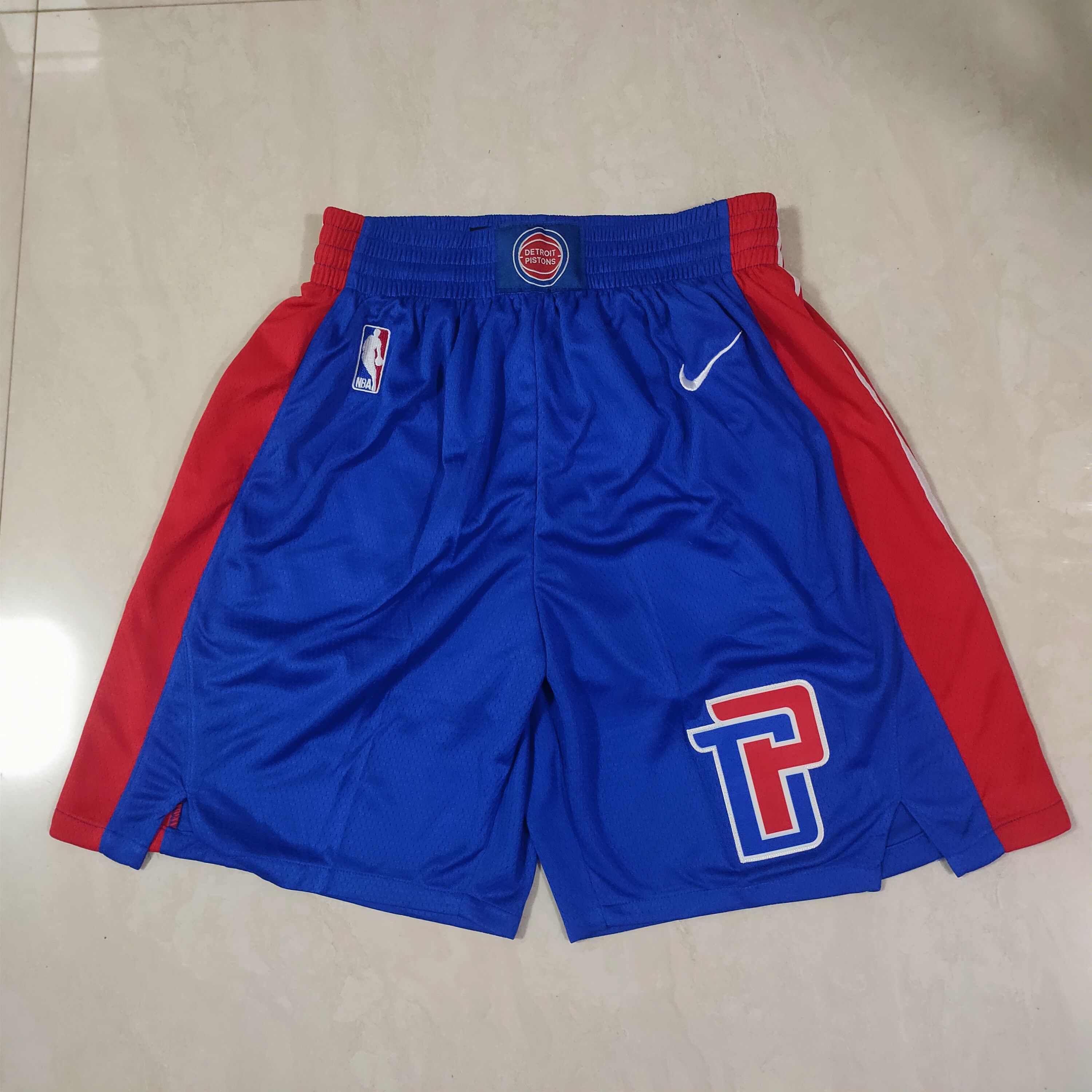 Men NBA Detroit Pistons Blue Shorts 0416->cleveland cavaliers->NBA Jersey